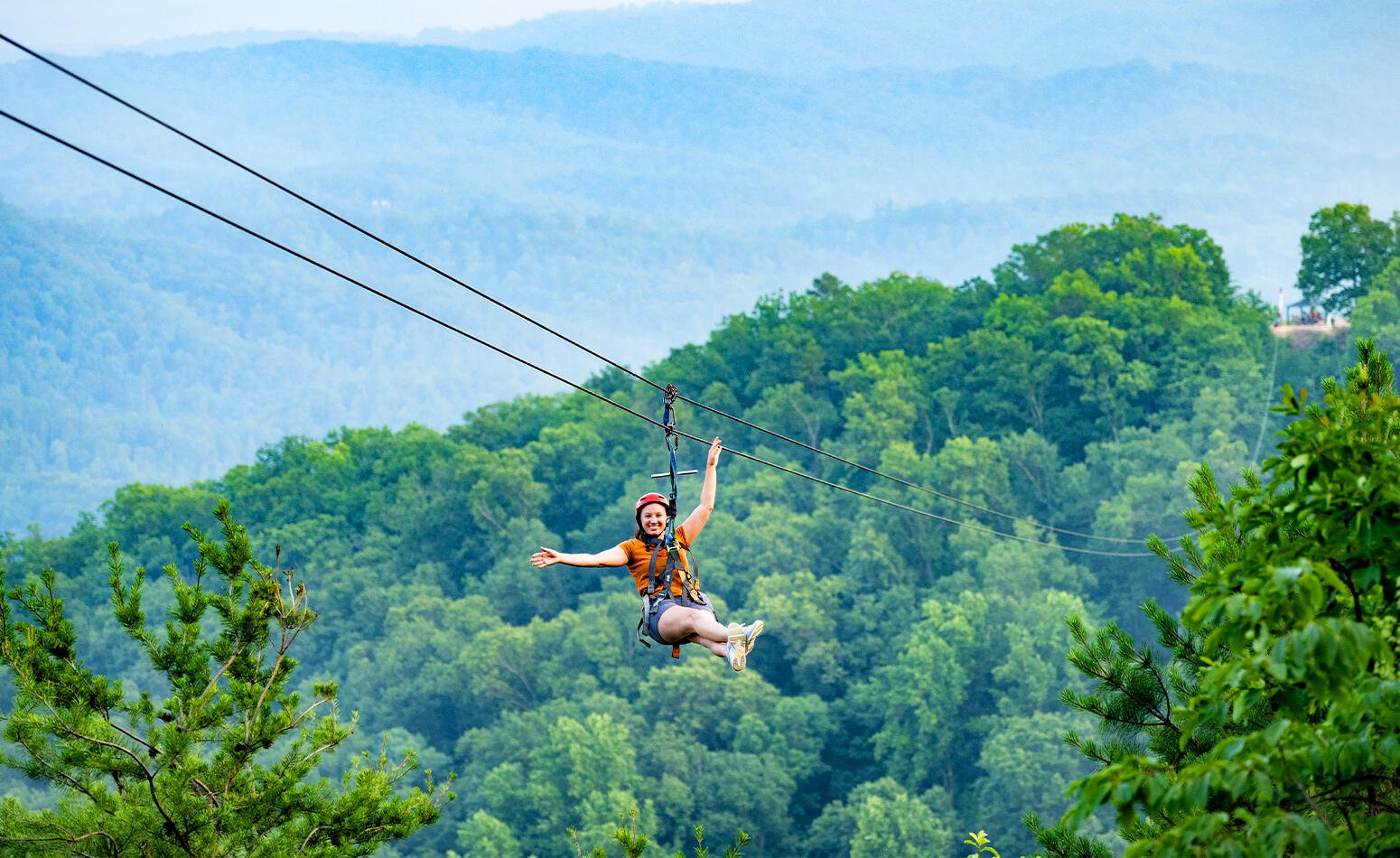 Zipline in the Smoky Mountains 