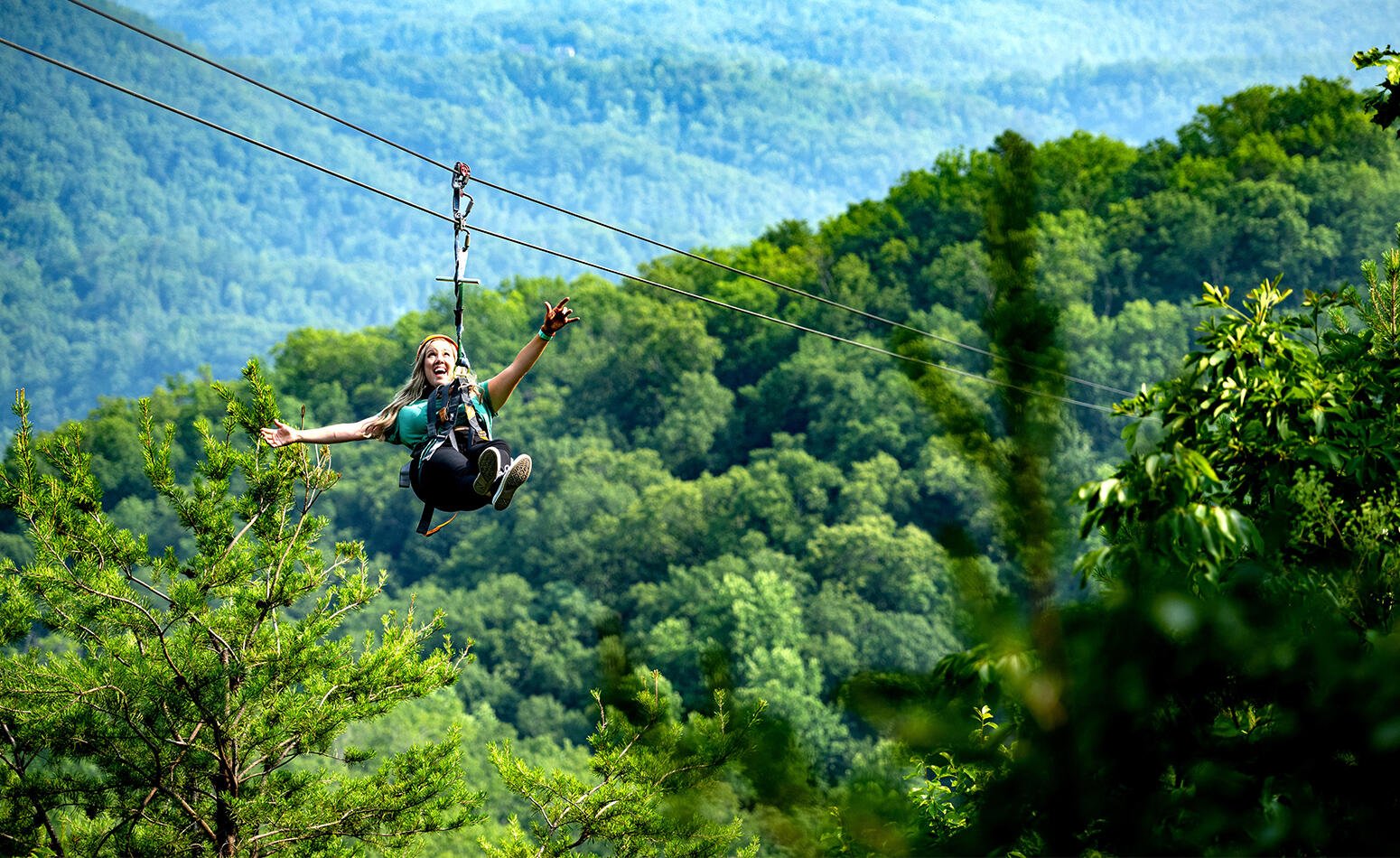 Ziplining is one of the best things to do in Gatlinburg in March