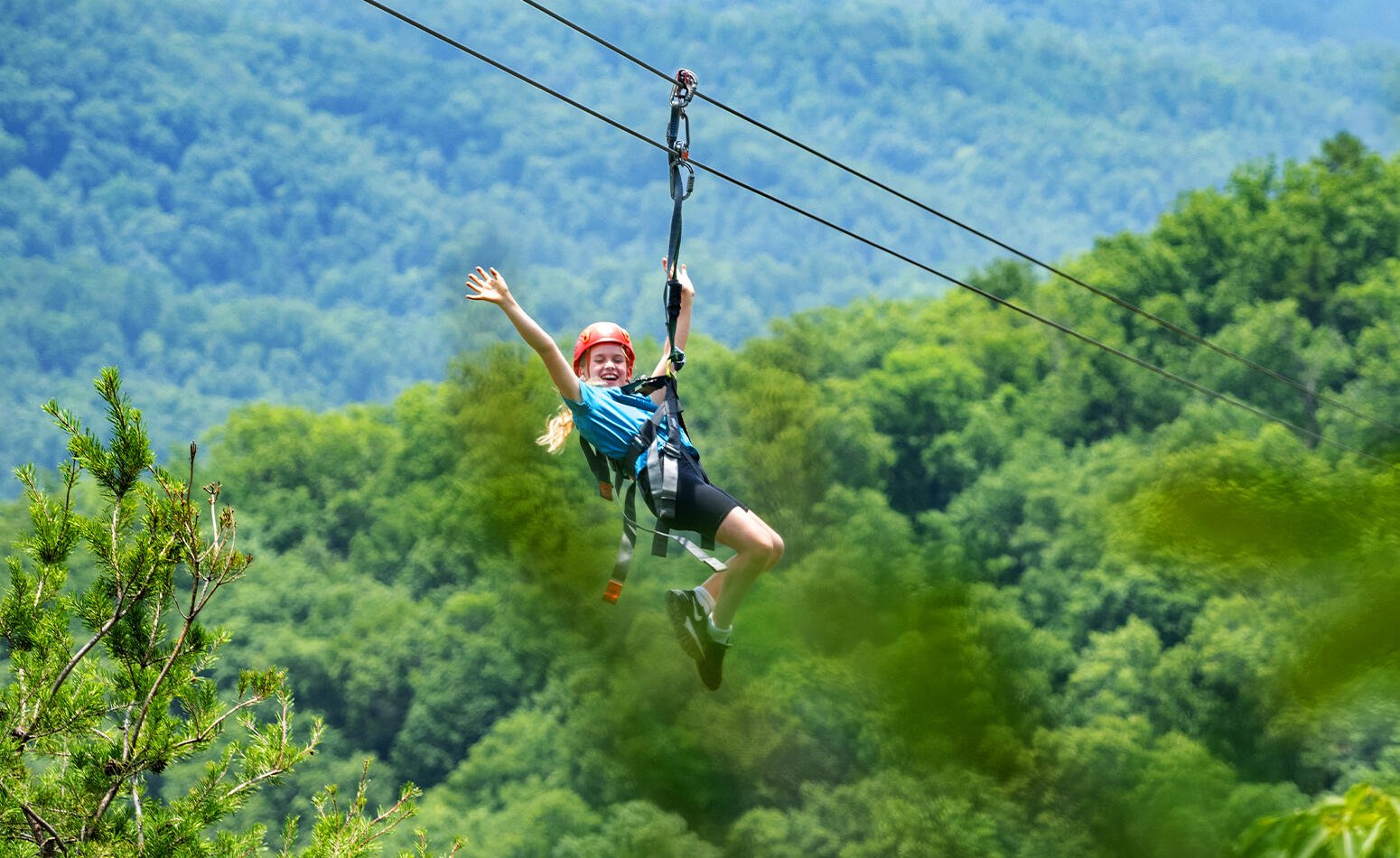 Ziplining at Legacy Mountain